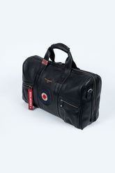 Sac de voyage en cuir Royal Air Force Henley 48h noir